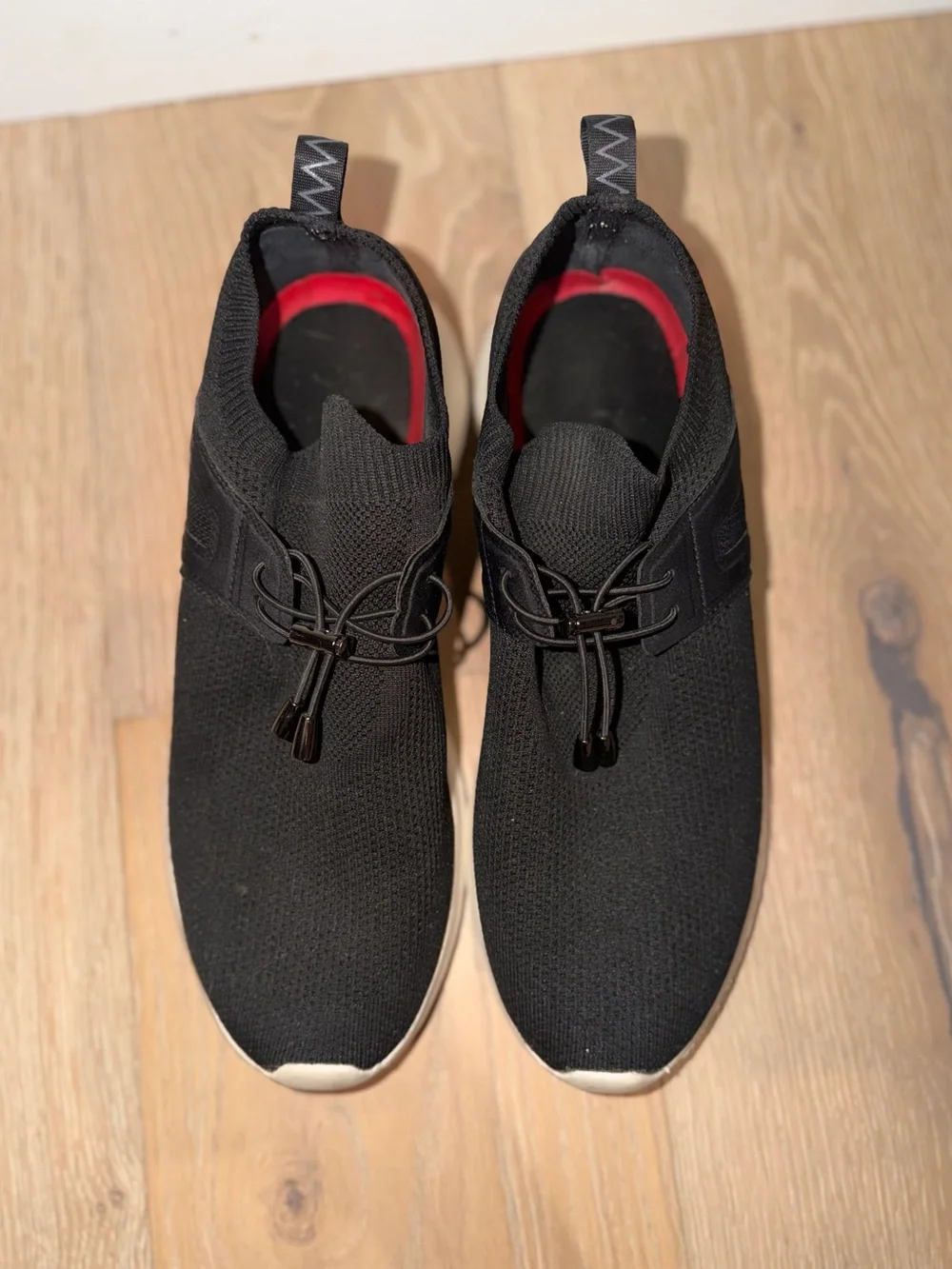 Men's Black Slip-On Knit Athletic Sneakers